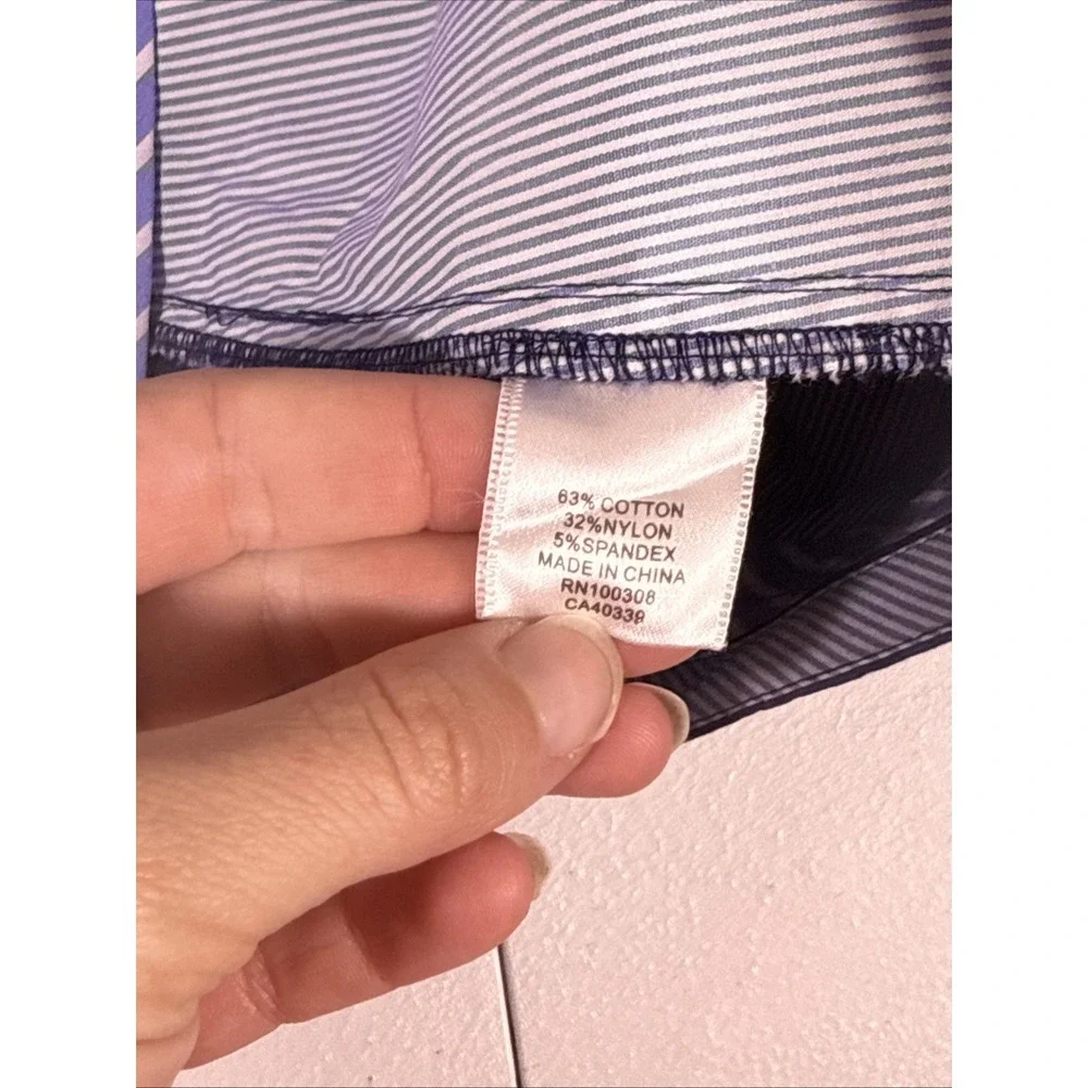 New Peter Millar Seaside Palms Poplin Shorts Mens Size 34 Navy Golf Preppy Comfy